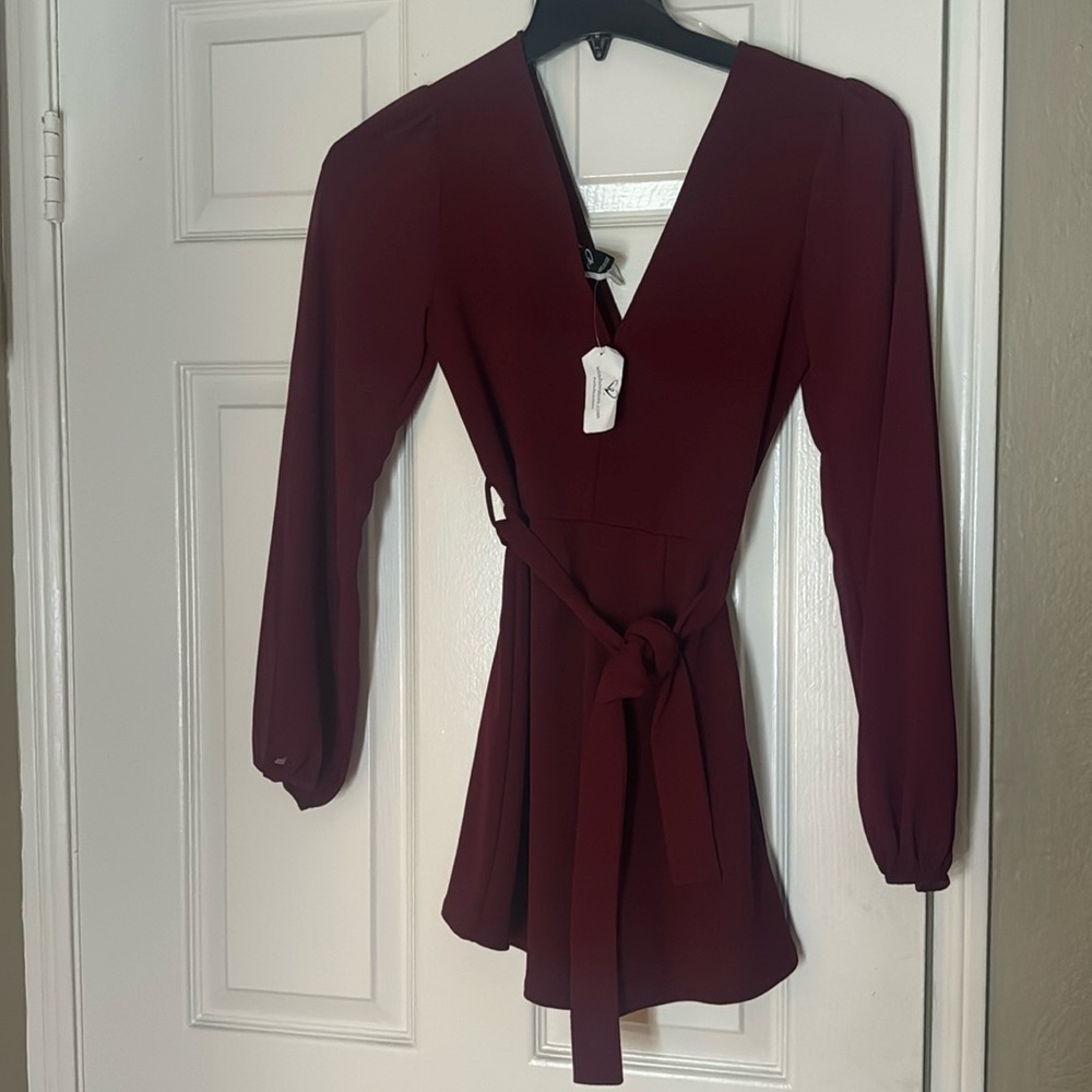 Burgundy romper